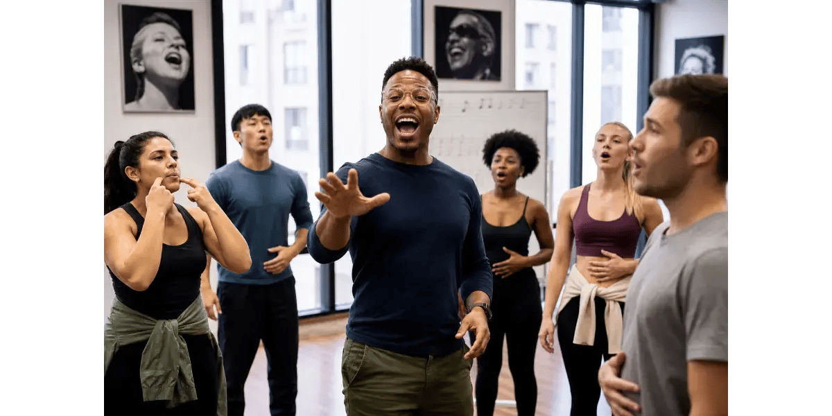 Group of Singers practicing Lady Gaga vocal style