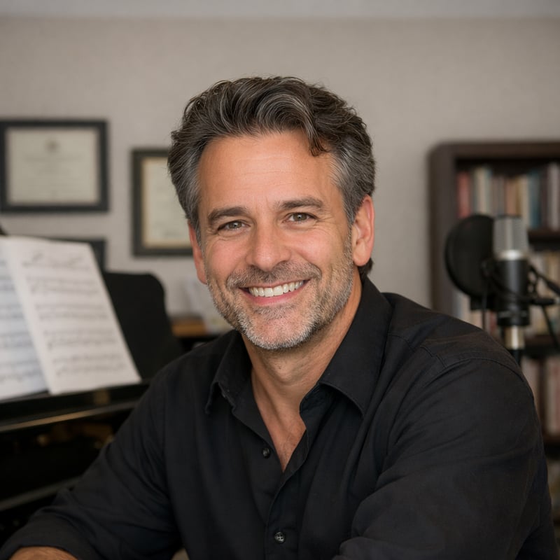 Professional headshot of a male master voice teacher.