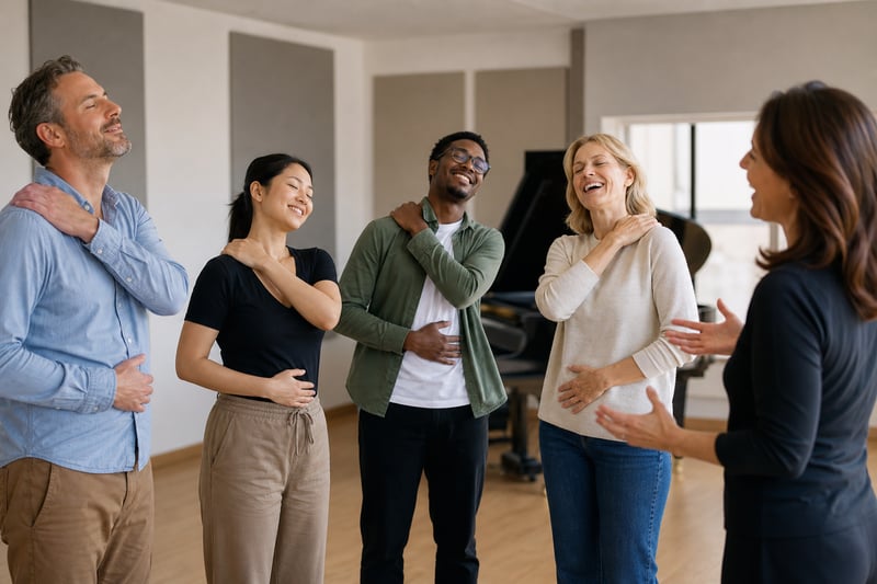 Vocal Group in Modern Studio
