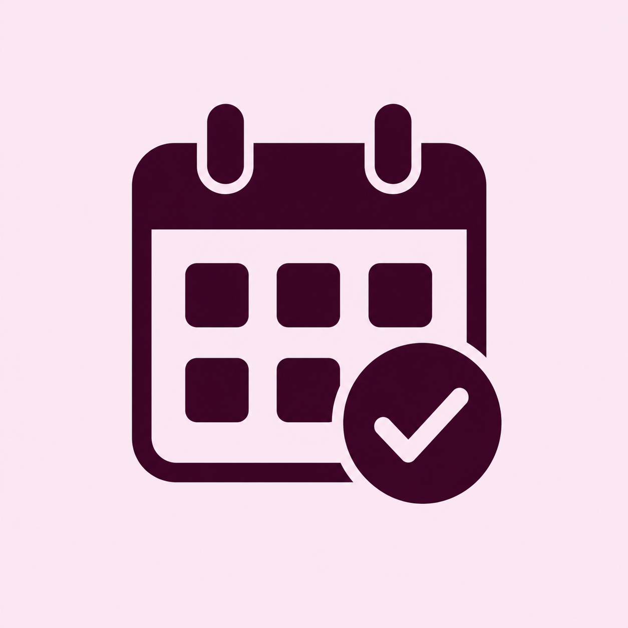 Scheduling Icon with Calendar and Clock Elements