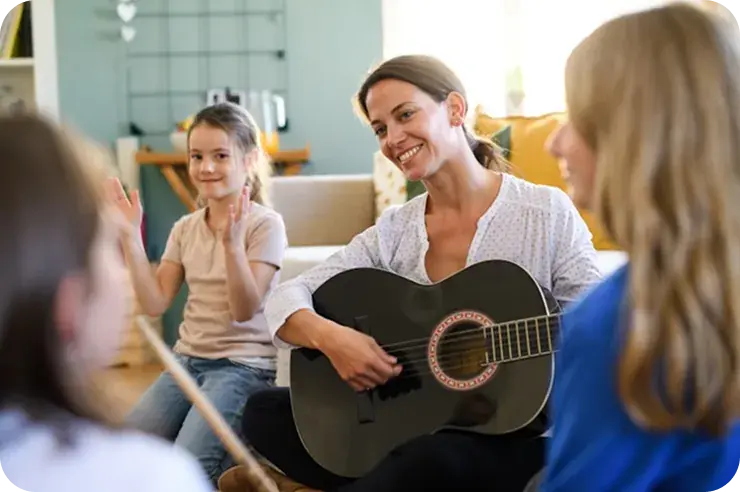 Adults singing lesson